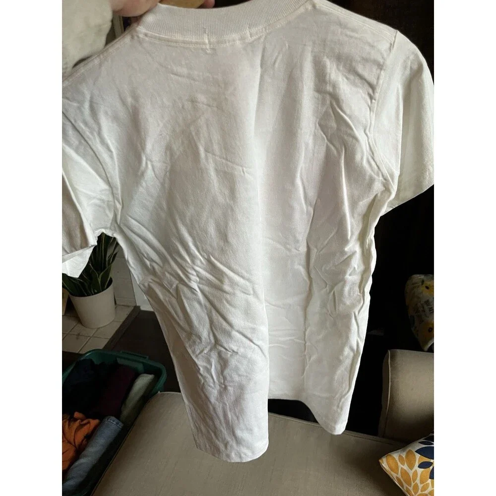 Third Street Sportswear Men's L White Graphic Print Tie Dye Crew Neck Tee Cotton
